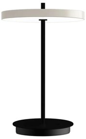 Čierno-biela kovová LED stolová lampa s kovovým tienidlom (výška 31 cm) Asteria Move – UMAGE