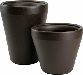 Sada 2 ks květináčů Purea 51,2x39,5/34,9x39,5 cm mokka hnědá