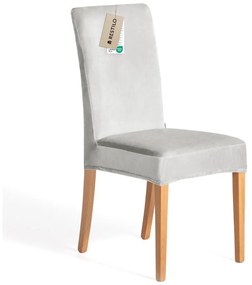 Svetlosivé napínacie poťahy v súprave 4 ks na stoličku 48 cm Sento – Restilo