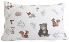 Bavlnená obliečka na vankúš Renforcé 40 x 60 cm – Medvedík v lese