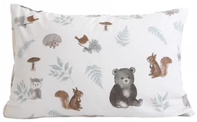 Bavlnená obliečka na vankúš Renforcé 40 x 60 cm – Medvedík v lese