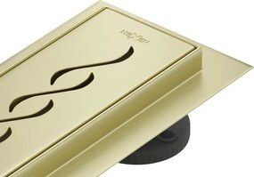 Mexen Flat 360° M18 sprchový žľab 50 cm, zlatá matná, 1A23050-40