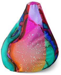 Sablio Sedací vak Pear Farbičky - 140 x 100 x 25 cm