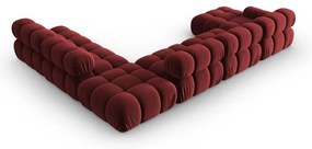 Červená zamatová pohovka 379 cm Bellis – Micadoni Home