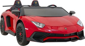 Ramiz Lamborghini Aventador SV autíčko na batérie pre 2 deti Červené + 2,4 GHz diaľkové ovládanie + EVA pena + LED audio