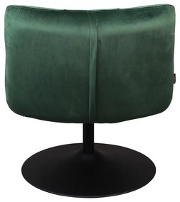 Zelené zamatové kreslo Dutchbone Bar