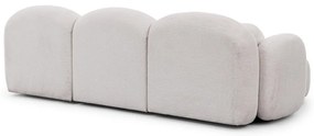 Krémovobiela rohová pohovka z textílie buklé (do tvaru "U") Orbit – Ropez