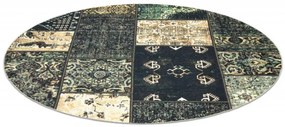 Koberec ANTIKA Ancient Olive patchwork zelený