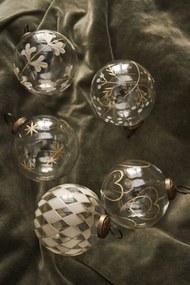 Ib Laursen Vianočná ozdoba Clear Gold Engraving Typ D