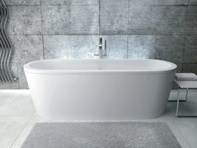 Besco Voľne stojaca vaňa zo sanitárneho kompozitu Victoria CC/BP 185x82, bez prepadu BESCO-Typ výpuste: Alcaplast Click-Clack s horným čistením, zlat…