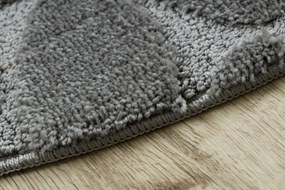 Kúpeľňový koberček SUPREME STONES kamienky, sivý kruh