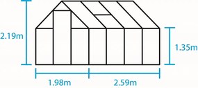 Skleník Halls Qube, Qube 66 / 3.9 m2