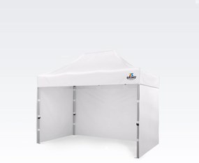BRIMO Nožnicový párty stan EXCLUSIVE ALU 2x3 m s 3 stenami biely