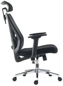 Kancelárska ergonomická stolička Neoseat KETTY — čierna, nosnosť 130 kg