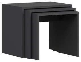Skladací stôl Alya Anthracite, 3 ks