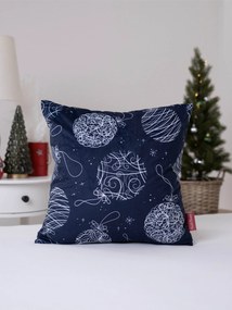 Vianočná obliečka na vankúš Velvet 40 × 40 cm - Vianočné banky s ornamentmi