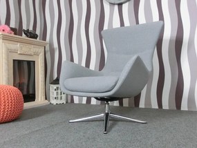 (2329) HEPBURN III dizajnové otočné kreslo šede