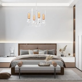 Luster na reťazi CEDRIC II 4xE27/60W/230V biela