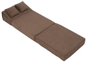 Skladacie kreslo/matrac PELOS, svetlo hnedá