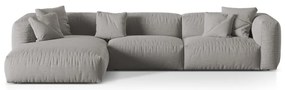 Svetlosivá modulárna rohová pohovka (ľavý roh) Martina – Micadoni Home
