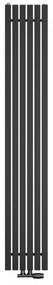 Cerano, Vykurovacie teleso PYRICUS - kombinovaný D5 - 721W - čierna - 1800x290 mm, CER-CER-18029B