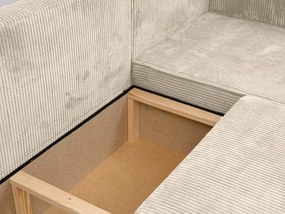 Krémová rohová pohovka SMART COSARO, obojstranná + 2 vankúše ZADARMO