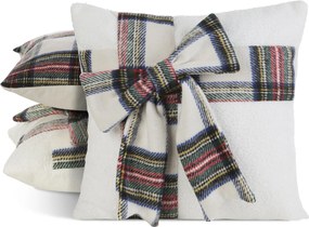CHLPATÁ VIANOČNÁ DEKORAČNÁ OBLIEČKA NA VANKÚŠ SCARF 45X45 CM VZOROVANÁ