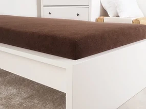 Froté plachta do detskej postieľky EXCLUSIVE 70x140 cm tmavo hnedé