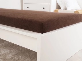 Froté plachta do detskej postieľky EXCLUSIVE 70x140 cm tmavo hnedé
