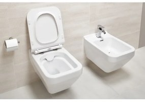 Cersanit S701-213-ECO - Závesné WC s WC sedadlom CREA keramika/biela