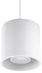 Závesné svietidlo Orbis, 1x biele kovové tienidlo