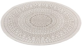 NORTHRUGS - Hanse Home koberce Kusový koberec Twin-Wendeteppiche 105475 Linen kruh – na von aj na doma - 140x140 (priemer) kruh cm