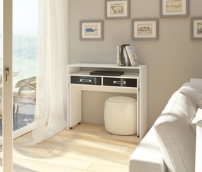 PC stolík Zoe (biela + lesk čierny). Vlastná spoľahlivá doprava až k Vám domov. 780215