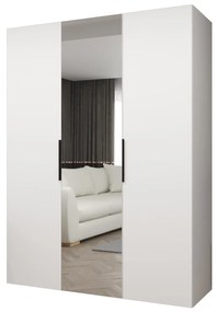 Šatníková skriňa 150 cm Mirabella 2 (biela + čierna). Akcia -19%. Vlastná spoľahlivá doprava až k Vám domov. 1126404