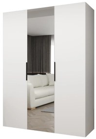 Šatníková skriňa 150 cm Mirabella 2 (biela + čierna). Akcia -33%. Vlastná spoľahlivá doprava až k Vám domov. 1126404