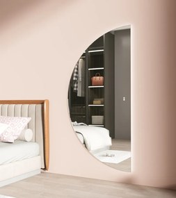 Erga Kori, polkruhové LED zrkadlo 90x160cm, 3450 lm, 3 farby svetla, ERG-V01-KORI-9016-CL