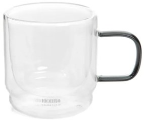 Sada dvoch hrnčekov CEMBRA RETRO priesvitné 888125 320 ml (2 ks)