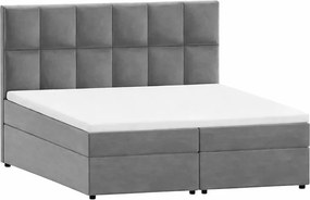 Sivá boxspring posteľ s úložným priestorom 200x200 cm Flip – Ropez