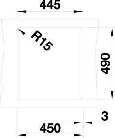 Blanco Dalago 45, silgranitový drez 465x510x190 mm, 1-komorový, tartufo, BLA-517317