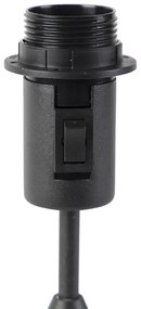 Stolná lampa čierna s tienidlom čiernym so zlatom 35 cm - Parte