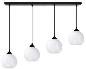 Závesné svietidlo Costa, 4x biele sklenené tienidlo, b