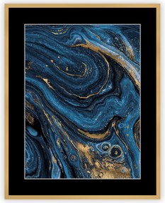 Obraz Abstract Blue&amp;Gold II 40 x 50cm