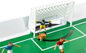 MULTISTORE Mini stolný futbal na pružinách 22 hráčov – stolné futbalové hračky pre deti, s brankárom