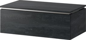 Závěsná skříňka pod umyvadlo Letto 02 80 cm černý beton