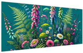 Obraz - Lúčne kvety (120x50 cm)