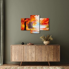 Obraz - Olejomaľba, farebná jeseň (90x60 cm)