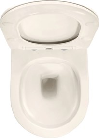 Rea Carlo Mini, závesná WC misa 495x370x355mm + toaletné sedadlo, Ecru, REA-C5500