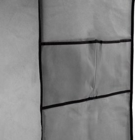 Textilná šatníková skriňa CELINA - 8 políc - antracit