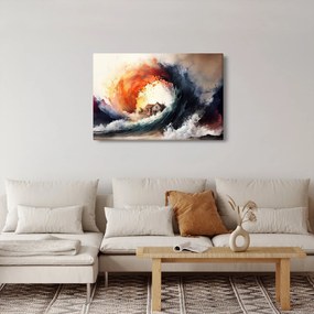 Obraz - Vo víre povodne, akvarel (90x60 cm)