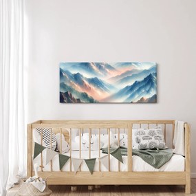 Obraz - Akvarelové hory (120x50 cm)